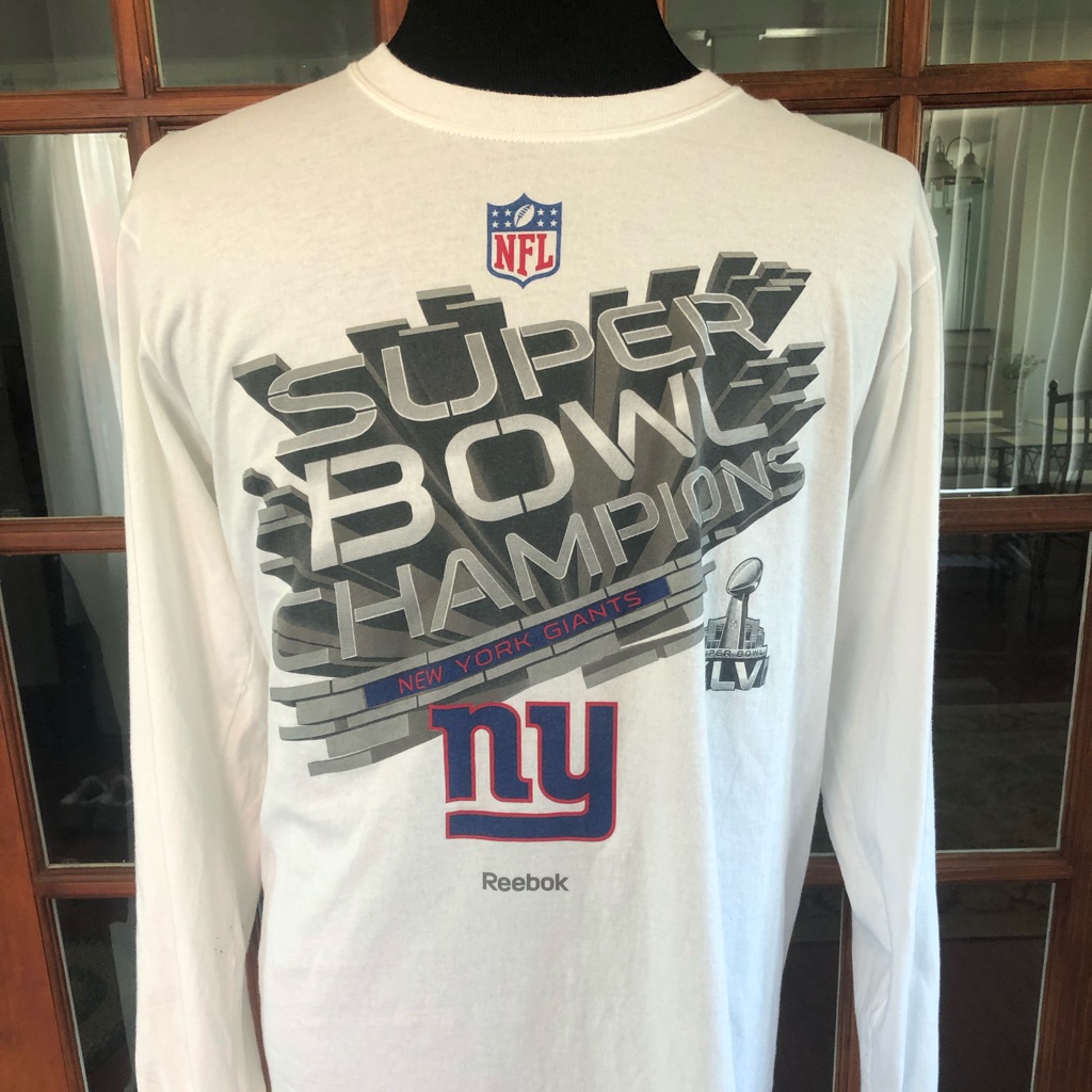 Super Bowl Champions Ny Giants Shirt Reebok Nfl